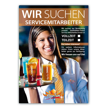 "Mitarbeitersuche" Plakat